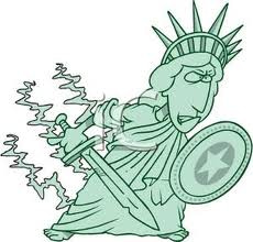 Angry statue of Liberty